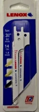 Lenox 20520314RC 3-5/8" X 14 Tpi Reciprocating Saw Blades 5-Pack USA