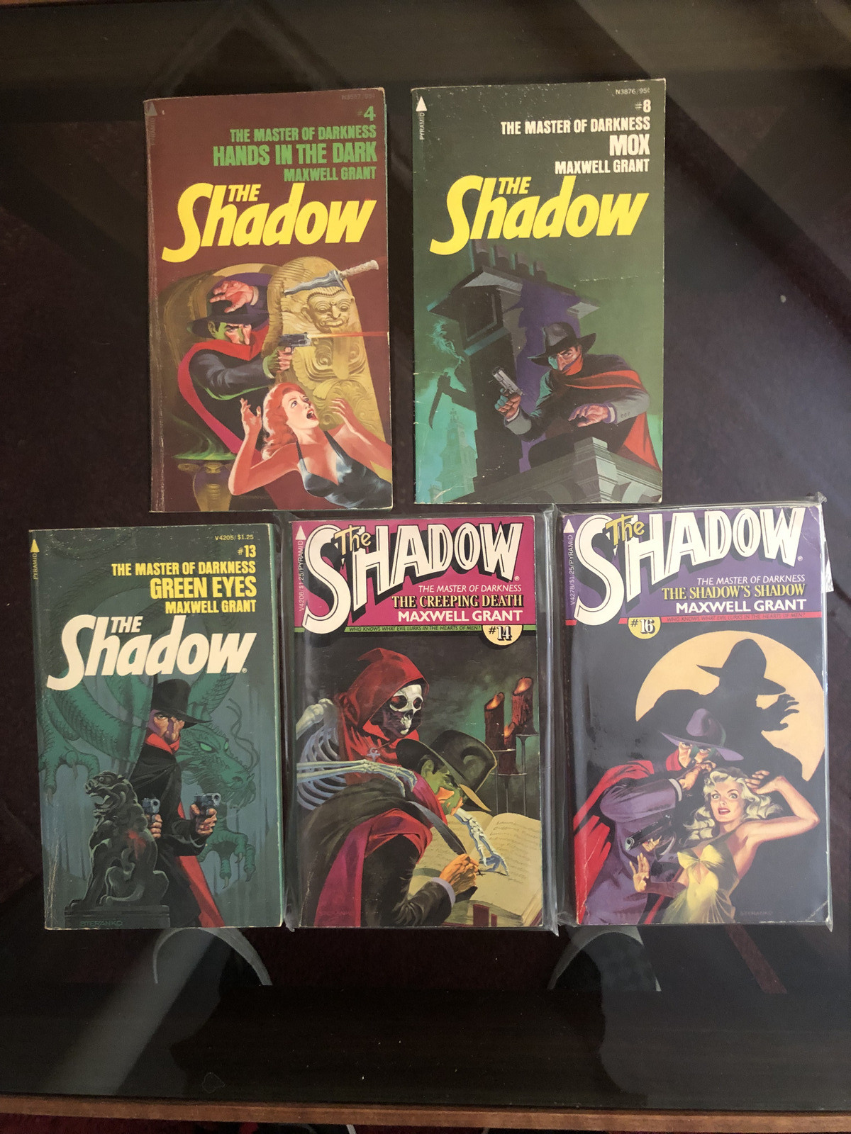 Maxwell Grant  The Shadow Paperbacks lot of 5 Pyramid 4,8, 13,14,16 thriller det