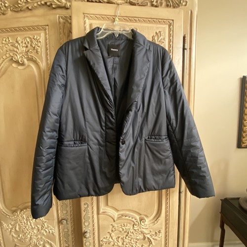 Theory Puffer Navy Blazer Jacket $799 New NWTO Cute Large - Picture 6 of 10