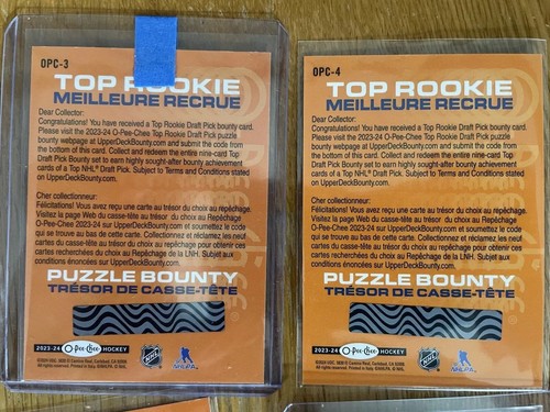 2023/24 o pee-chee top rookie bounty award #opc 1-9 - Picture 2 of 5