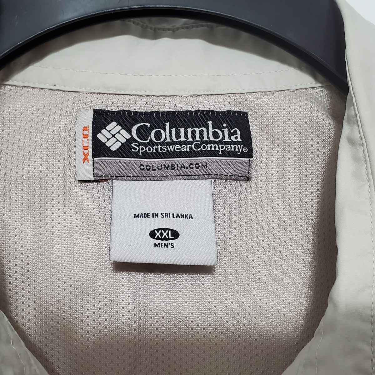 Chemise de pêche homme Columbia XCO beige boutonnée ventilée cargo XXL