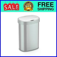 Nine Stars 13.2 Gallon Motion Sensor Trash Can with Stainless Steel Lid