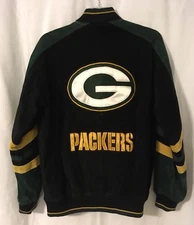 NFL G-III GREEN BAY PACKERS COAT JACKET SUEDE Leather MEN'S Medium