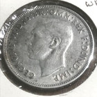 elf Australia 1 Florin 1943 (m) Silver Coat of Arms World War II George VI — photo 1