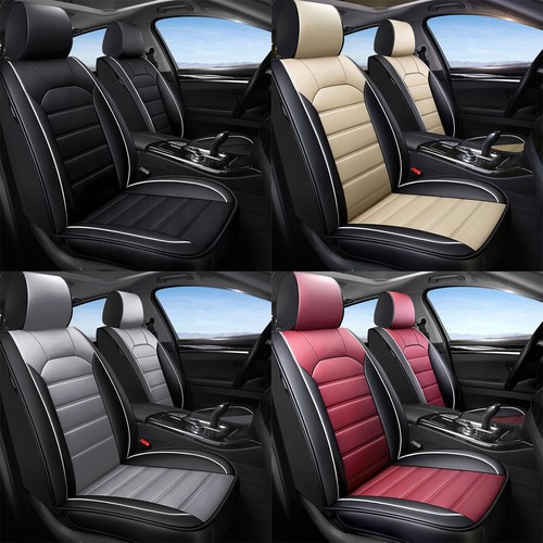 For Toyota Tacoma Car Seat Cover Full Set Leather 5Seats Front Rear Protector - Picture 2 of 18