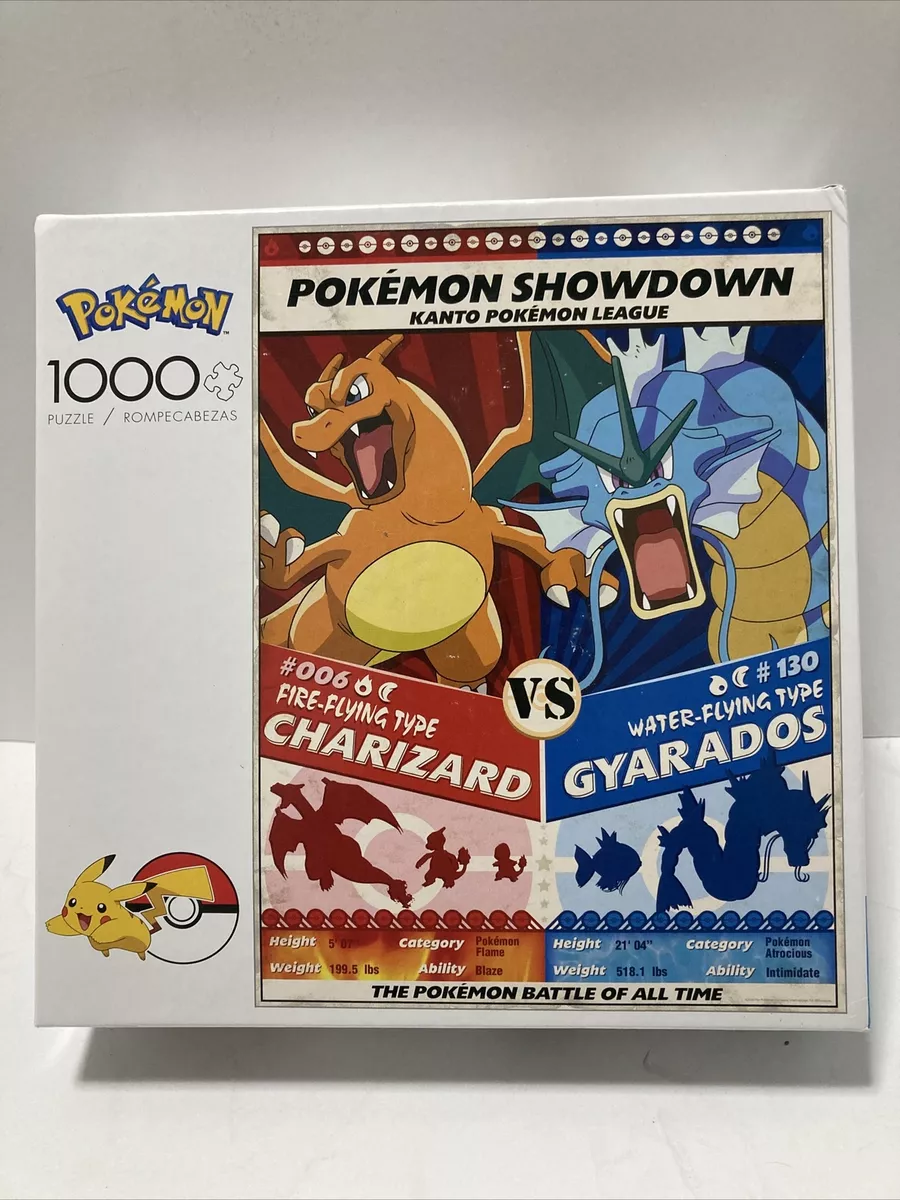 Pokemon Jigsaw 1000 Piece Puzzle Showdown Charizard v Gyarados New