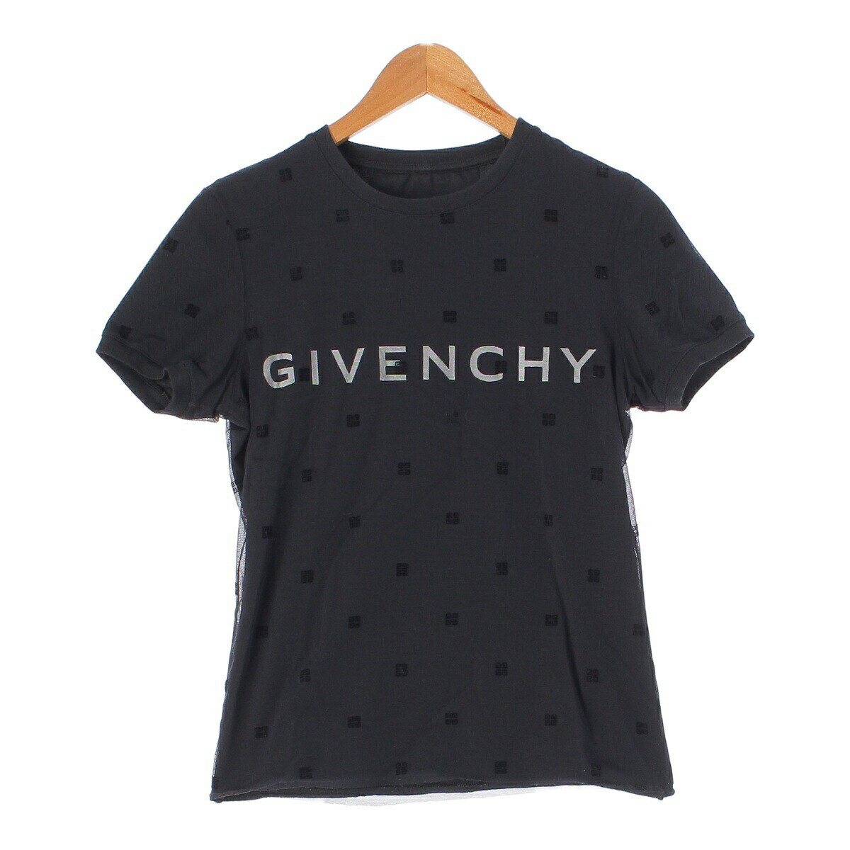 Givenchy Logo Tulle Layered Cut and Sew Top Short Sleeve T Givenchy Logo Tulle Layered Cut and Sew Top Short Sleeve T