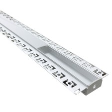Profilo Alluminio a incasso larghezza 2cm per Striscia led BARRA-16-1M