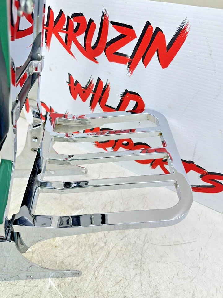 Portaequipajes Harley Heritage Softail 2009 cromo barra de pesas respaldo de pasajero OEM Foto 3 de 4