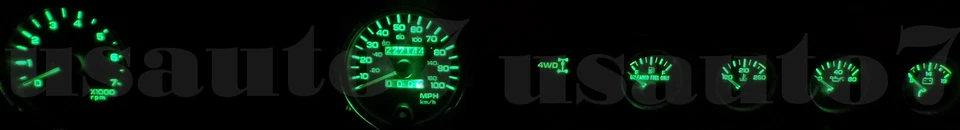 Dash Instrument Cluster Gauge Green LED LIGHT BULBS KIT Fits 87-95 Jeep Wrangler Foto 2 de 4