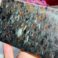 557g Natural Astrophyllite Fireworks Stone Quartz Slice Factory Wholesale