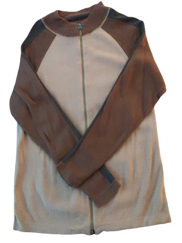 Arizona Jean Men's Casual Full Zip Long Sleeve Sweaters Sz S Brown - 第 1/10 張圖片