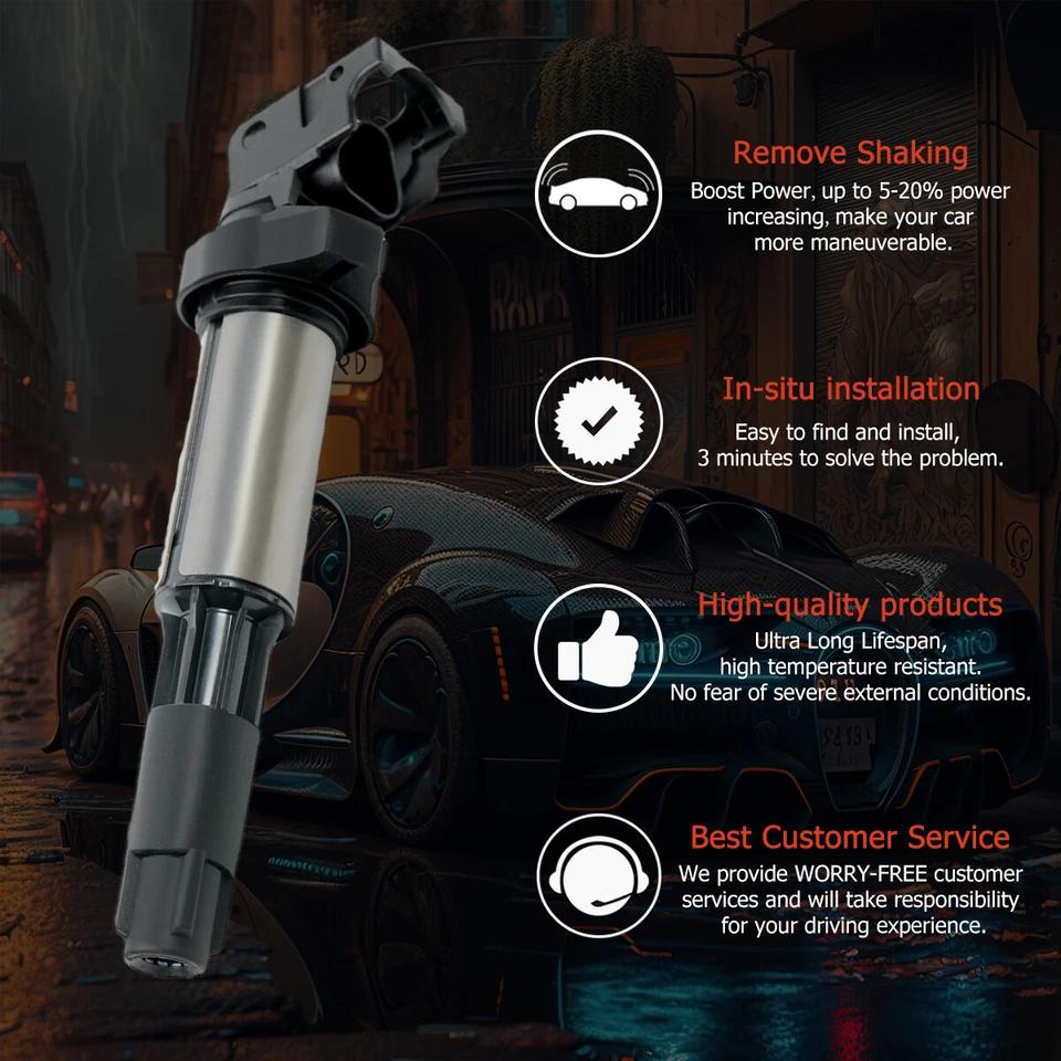 Set Of 6X Ignition Coil & Plug For BMW 325i 328i 330i 530i X3 X5 X6 UF515 UF522 Foto 4 de 4