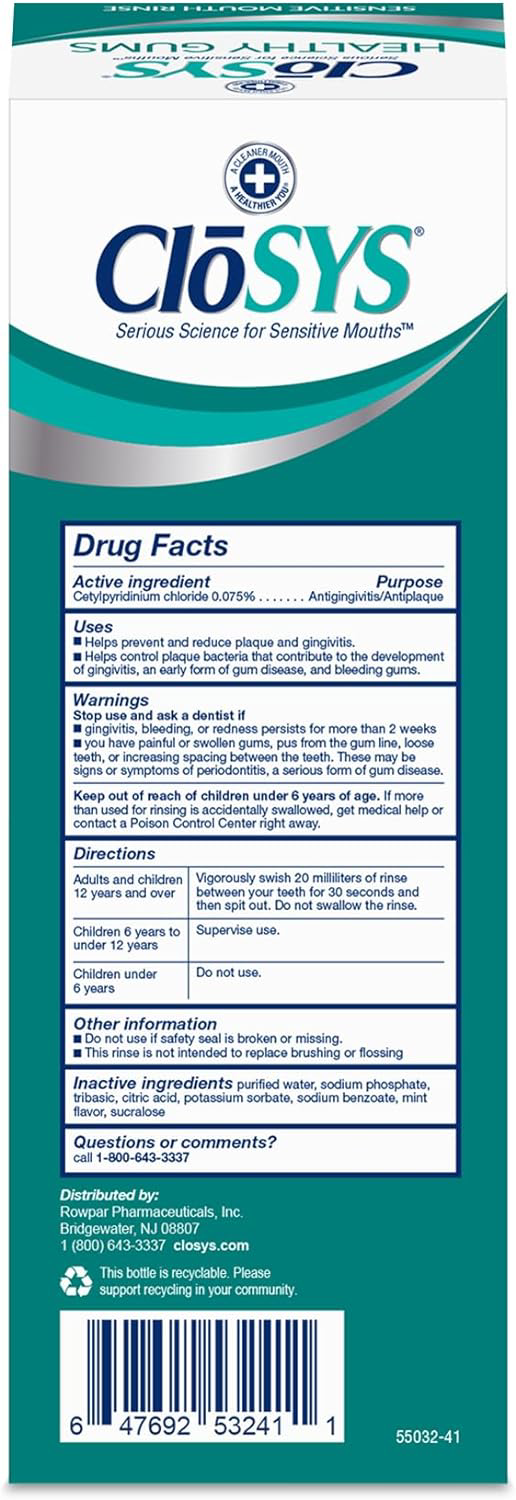 CloSYS Healthy Gums Oral Rinse Mouthwash 32 Fl Oz eBay