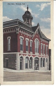 POSTCARD CITY HALL WABASH INDIANA | eBay
