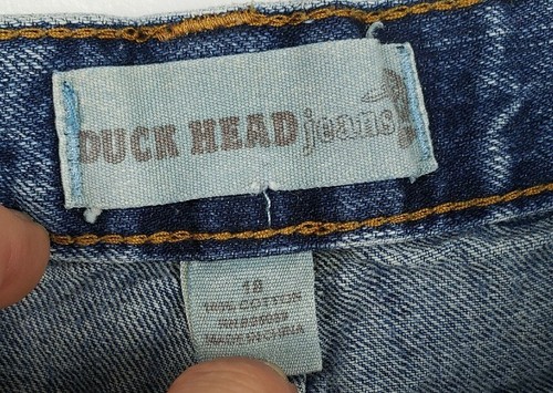 Duck Head Denim Shorts Embroidered Boys Size 18 Vintage - Picture 4 of 12