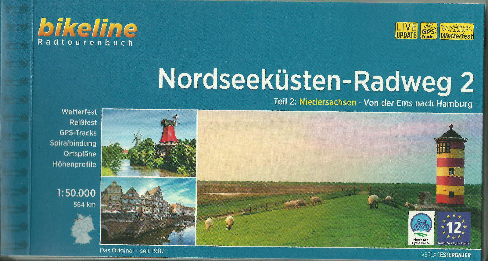 Thumbnail - Radführer Nordseeküsten-radweg 2 V. D. Ems Nach Hamburg 564 Km 2022