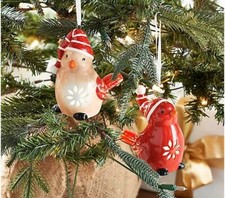 Lightscapes S/2 5" Illuminated Winter Cardinal Christmas Ornaments QVC