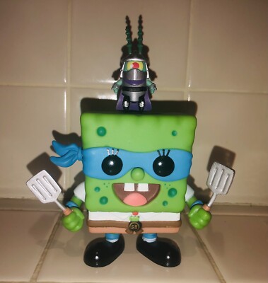 FUNKO POP SPONGEBOB LEONARDO & PLANKTON Ninja Turtles SHREDDER