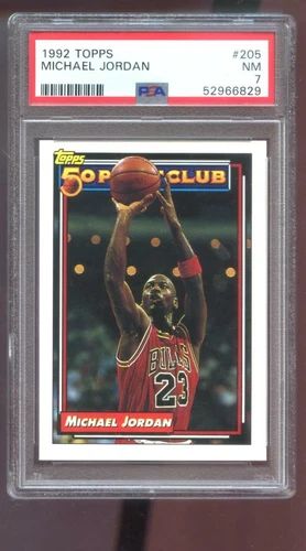 1992-93 Topps #205 Michael Jordan PSA 7 Graded Basketball Card NBA Bulls 92-93