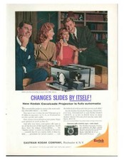 1960 Kodak Cavalcade Slide Projector PRINT AD Automatic 35 Camera