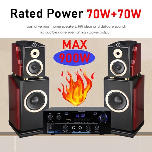 Digital Verstärker Audio Bass Bluetooth Heimverstärker Hifi FM Subwoofer Lautsprecher - Bild 12 von 23