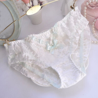 Japanese Lolita Mori Girls Panties Cute Bow Underpants Ruffles Sweet Briefs