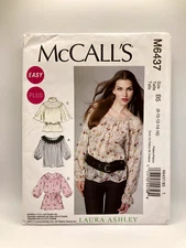 OOP McCall's M6437 Uncut Easy Misses Top and Belt Pattern 8-10-12-14-16 ©2011