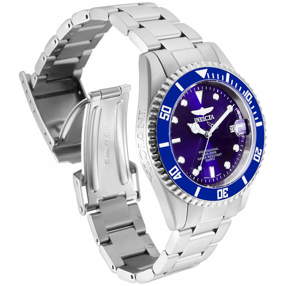 Invicta 9204ob gent's pro diver steel bracelet blue dial clearance watch