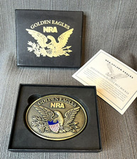 Vintage NRA Golden Eagles Belt Buckle 2015 Commemorative in Box