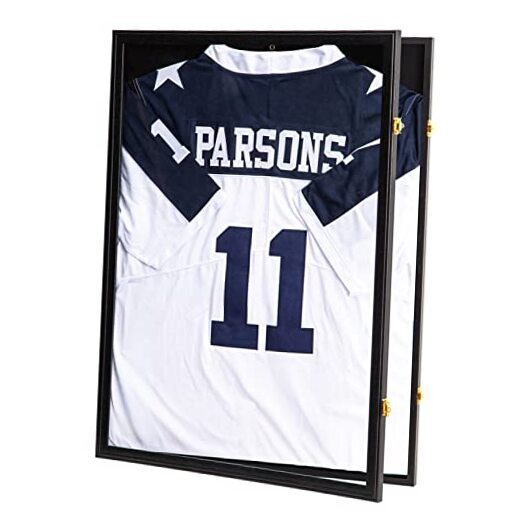 Jersey Frame Display Case - Jersey Shadow Box Lockable,Jersey Black 1 Pack-image