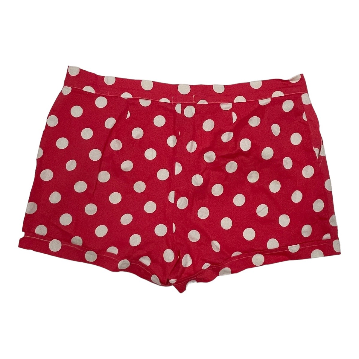 ★EXPIRED GIRL★POLKA DOT FRILL SHORTS WHITE★韓国送料込 Stoosh Polka Dot Chino Cuffed Shorts Pink White Pockets