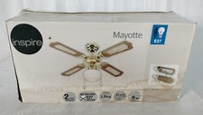 Ventilatore da soffitto INSPIRE con 4 pale in legno Marrone 