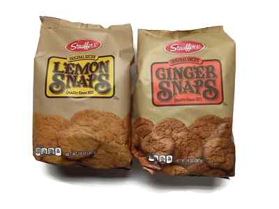 2-Pack Snaps Cookies: Ginger & Lemon, 14 Oz. Bags
