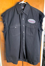 ALLSTATE COLLECTION Orange County Choppers Black Cut-off Motorcycle Vest 3XL