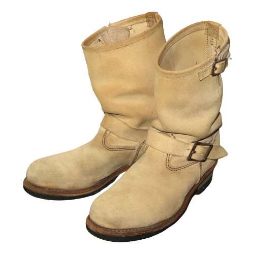 Redwing 8268 Steel Toe Suede Leather Engineer 8.5D 26.5cm Beige Red Wing  Japan