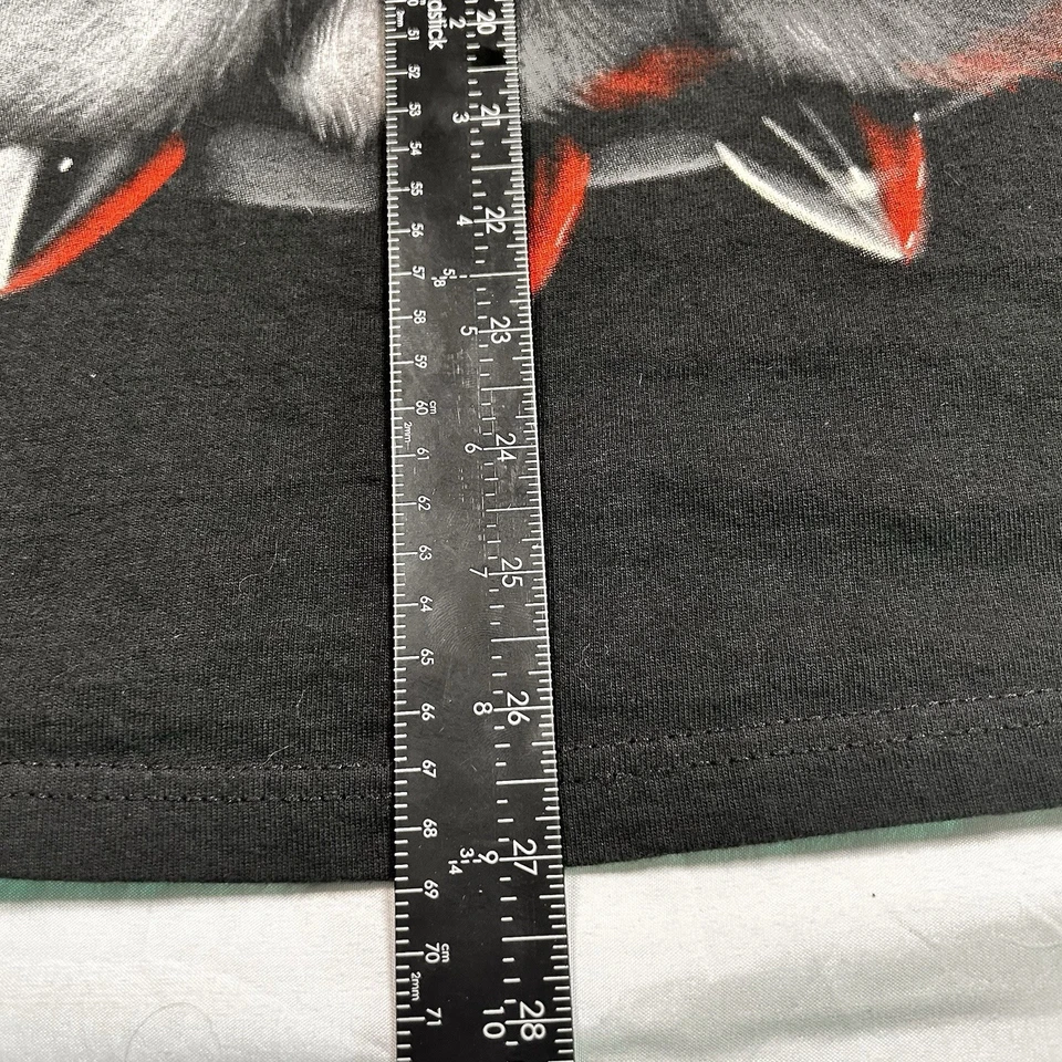 Vtg 1999 Liquid Blue Black T-Shirt Biker Bulldog Tattoo Size XL(?) - READ - Image 4 of 4