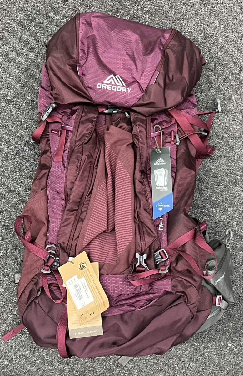 GREGORY DEVA 60 WOMEN'S BACKPACK PLUM RED NEW (MVP037508) | eBay