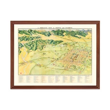 Old Map of Beijing 1936 - Vintage China Art Wall Decor Print