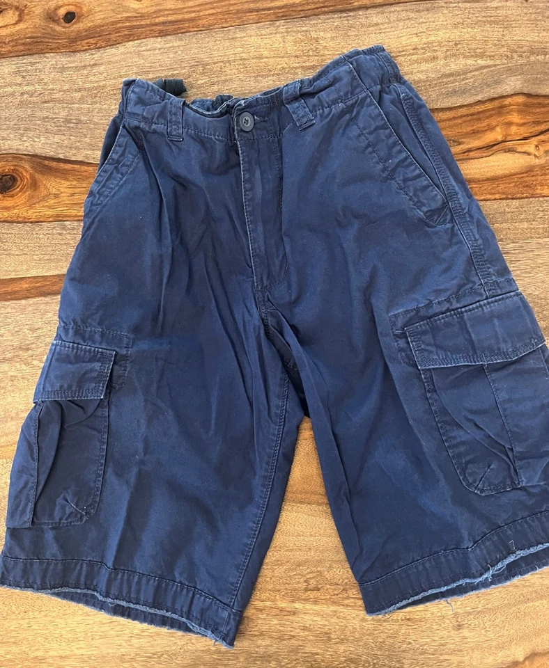 2 pares de pantalones cortos cargo Urban Pipeline talla 12 golpes regulares en la rodilla azul marino y verde Foto 4 de 4