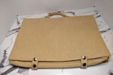 Ateiter DL 100% Linen Artist Bag Beige 4 Compartment with Pen Sleeves Buttons