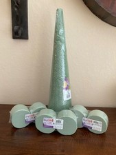 Assorted Shapes Floral Foam  Styrofoam Green Lot of 7 Pieces