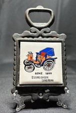 Vintage Kapselheber Flaschen&ouml;ffner Gusseisen Keramik Benz 1899 L&auml;nderbank