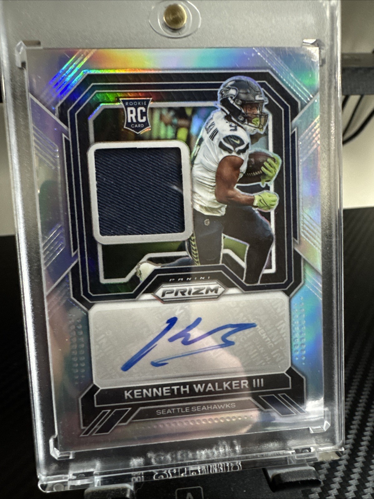 2022 Panini Prizm Rookie Silver /99 Kenneth Walker III #RPA-KW RPA Patch Auto RC