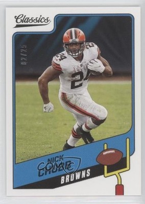 2021 Panini Classics Blank Back 2/25 Nick Chubb #33 2qw