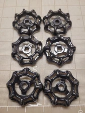 6 VINTAGE INDUSTRIAL VALVE HANDLE FAUCET KNOB NOS CAST IRON