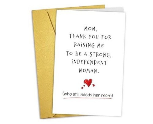 Funny Mother's Day Card from Daughter, Happy Mother's Day Card for Mom, Thank