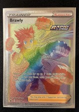 Pokemon TCG - Brawly 212/198 Rare Rainbow Chilling Reign Full Art Trainer on eBay