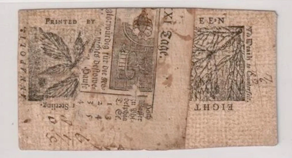 1770 Maryland, American Revolution Colonial Currency Note Banknote MD-59 PCGS 20 - Image 4 of 4