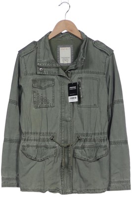 Esprit Jacke Damen Anorak Jacket Kurzmantel Gr. EU 38 Baumwolle Grün #oner05d